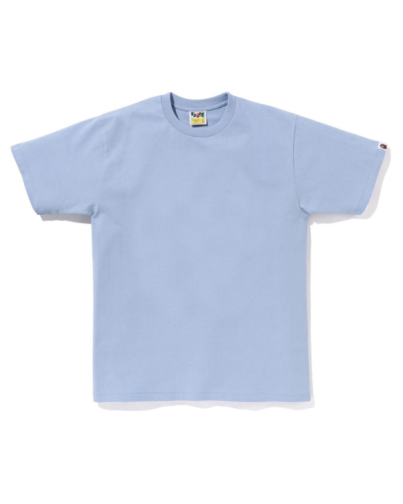 T Shirts Bape Basic Bleu Clair Homme | FSL-57916332